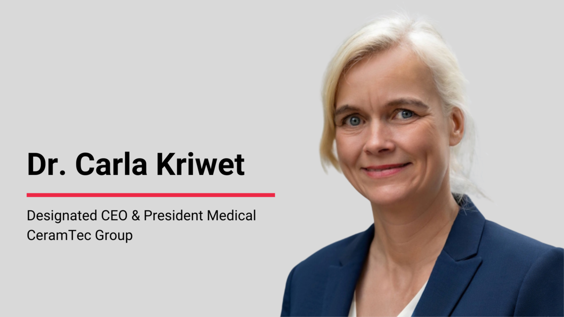 Announcement regarding the succession of Dr. Hadi Saleh as CEO of CeramTec by Dr. Carla Kriwet