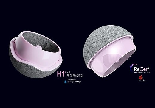H1® by Zimmer Biomet and ReCerf® by Matortho Ltd - BIOLOX® ceramic hip resurfacing components with porous coating