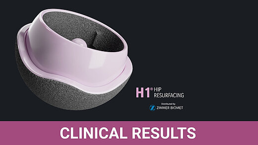H1® ceramic hip resurfacing implant — BIOLOX®delta acetabular cup and femoral head, Zimmer Biomet