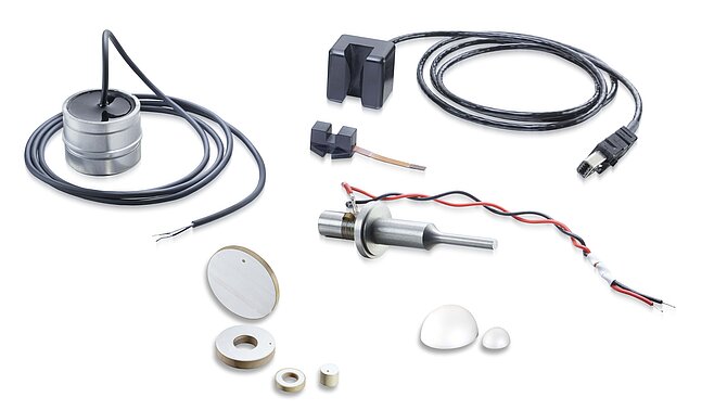Piezo-ceramic medical equipments infront of white backgroung