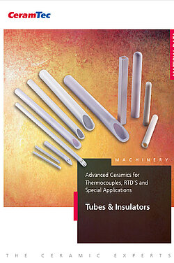 Cover page of the brochure about tubes and insulators