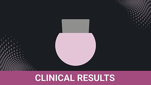 Stylized graphic of a ceramic femoral head with a titanium sleeve, illustrating modern bearing components used in total hip arthroplasty.